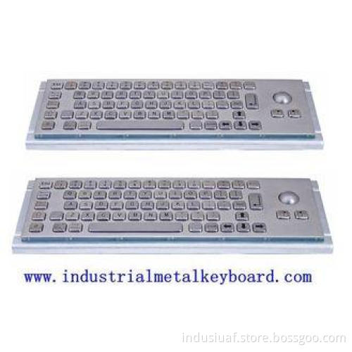 Stainless Steel Industrial Keyboard With Trackball For Kios